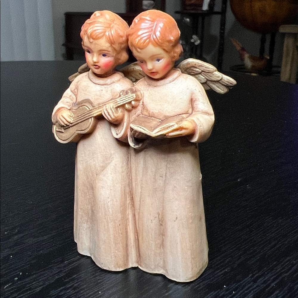 Vintage Christmas Kurt Adler Made in British Hong Kong Angels Cherubs Figurine - Picture 2 of 5